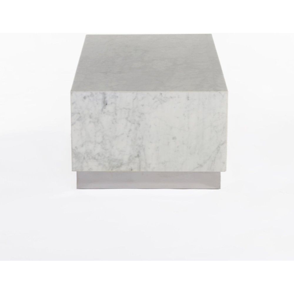 Carrera Marble Kubik Coffee Table - Large-France & Son-FV110WHT-Coffee Tables-3-France and Son