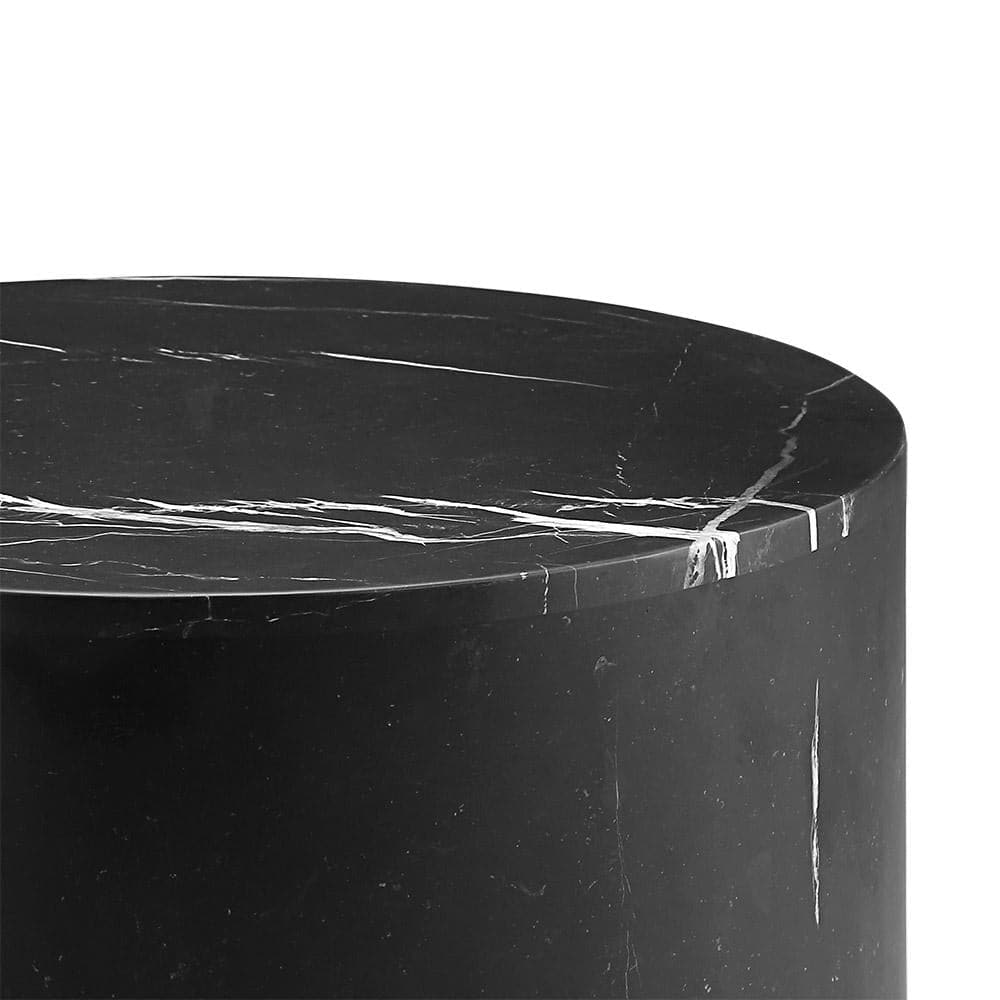 Nero Marquina Black Marble Block Table-France & Son-FVT042MBLK-Side Tables-2-France and Son