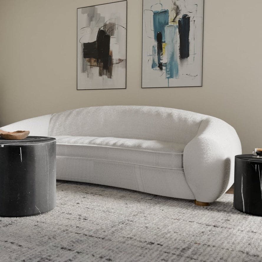 Nero Marquina Black Marble Drum Side Table - Classico-France & Son-FVT044MBLK-Side Tables-6-France and Son