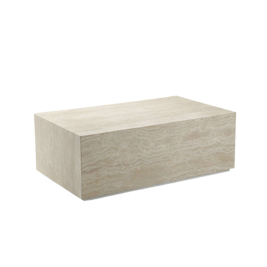 Travertine Monolith Rectangle Coffee Table - Large