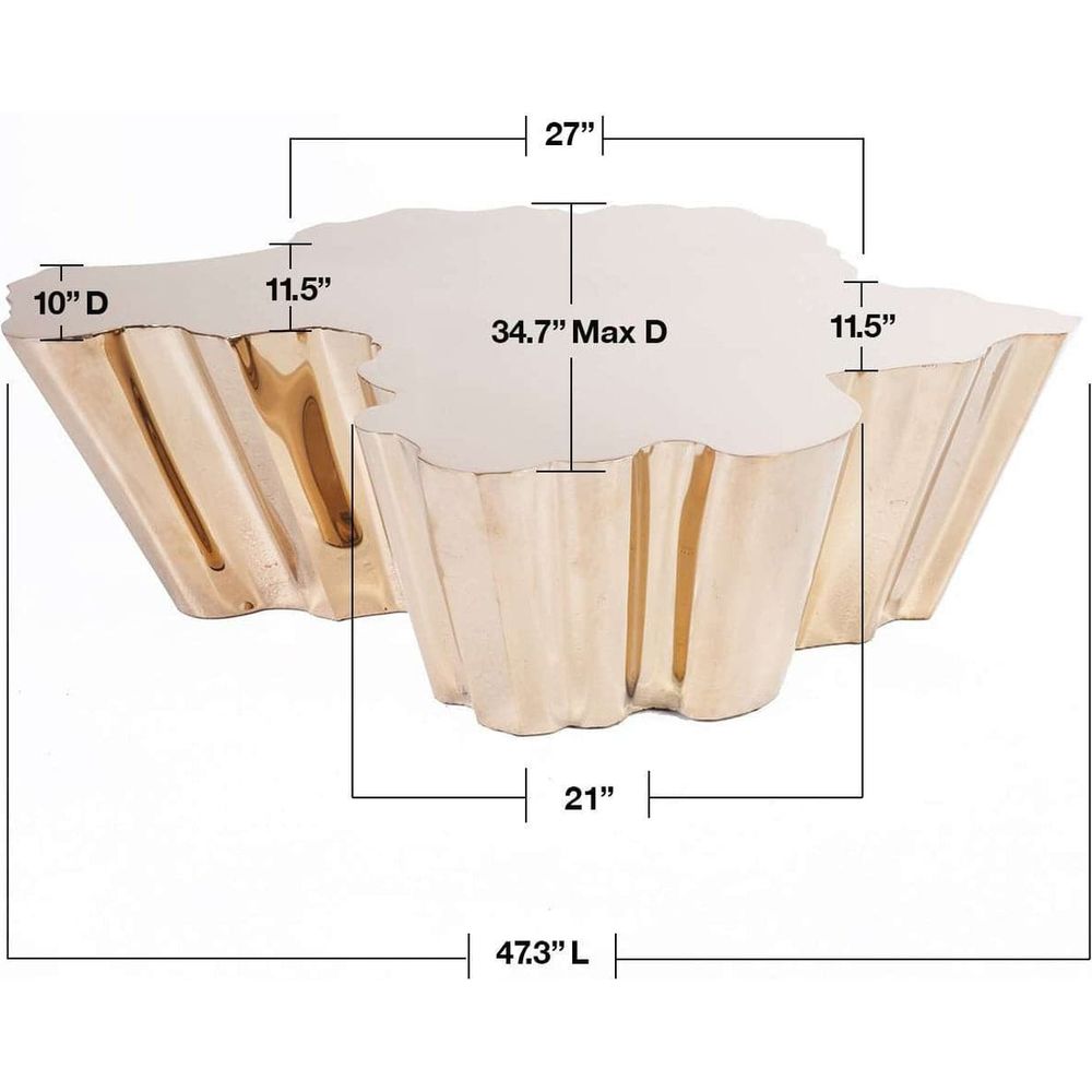 Modern Fideer Coffee Table-France & Son-FVT606RGOLD-Coffee TablesRose Gold-4-France and Son