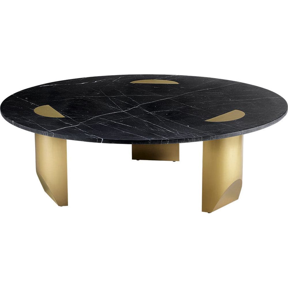 Patrina Carrara Marble Coffee Table-France & Son-FVT720MBLK-Coffee TablesBlack-6-France and Son