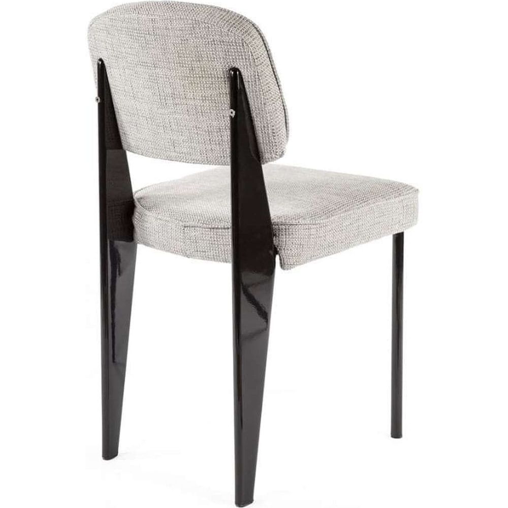 Mid Century Upholstered Dining Chair-France & Son-FXC595GREY-Dining Chairs-2-France and Son