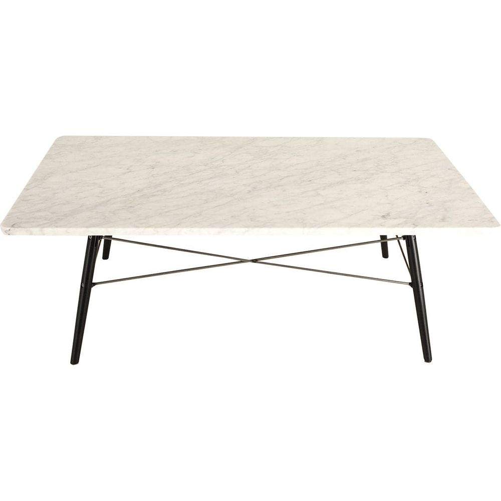 Carrara Marble Eiffel Base Coffee Table-France & Son-FXT1633WHT-Coffee Tables-3-France and Son