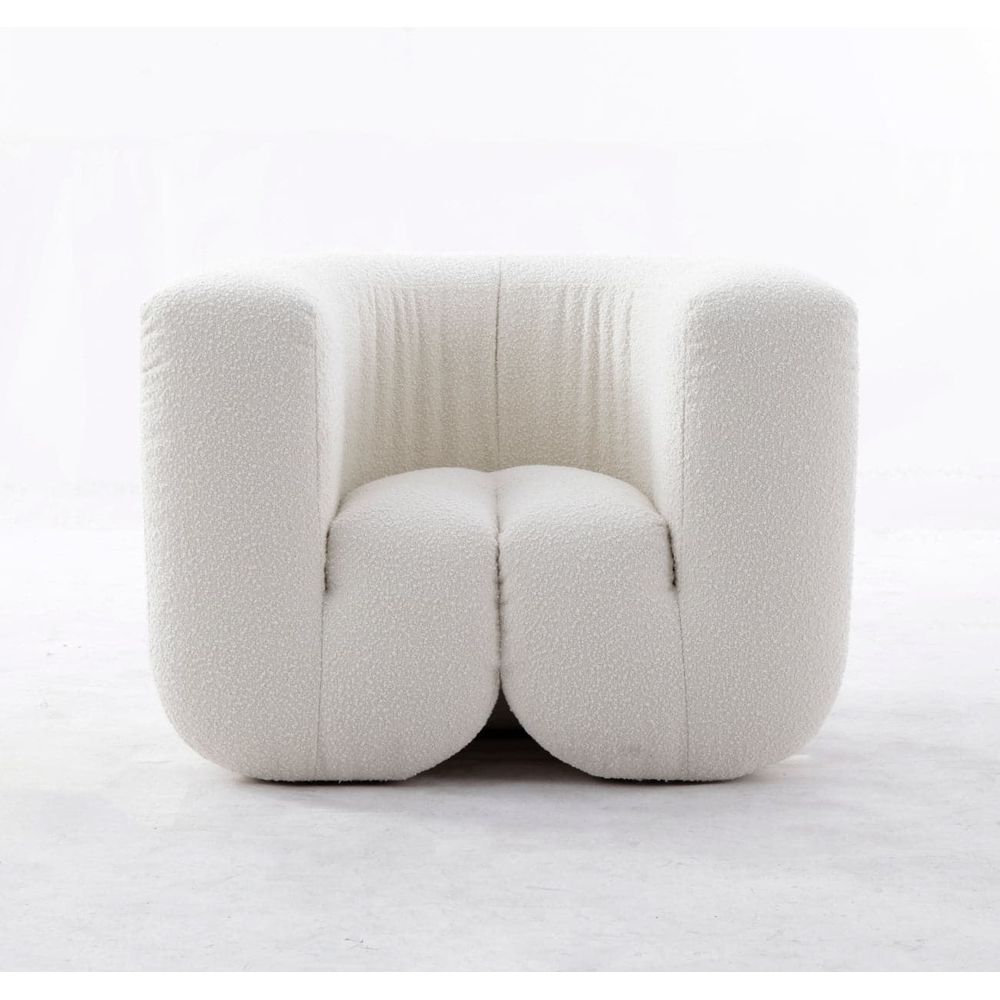 Mariele Bucket Chair-France & Son-FYS0071OWHT-Lounge Chairs-2-France and Son