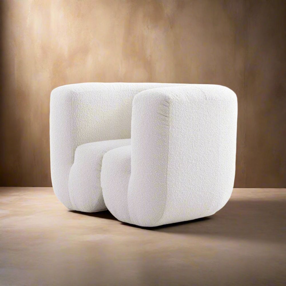 Mariele Bucket Chair-France & Son-FYS0071OWHT-Lounge Chairs-1-France and Son