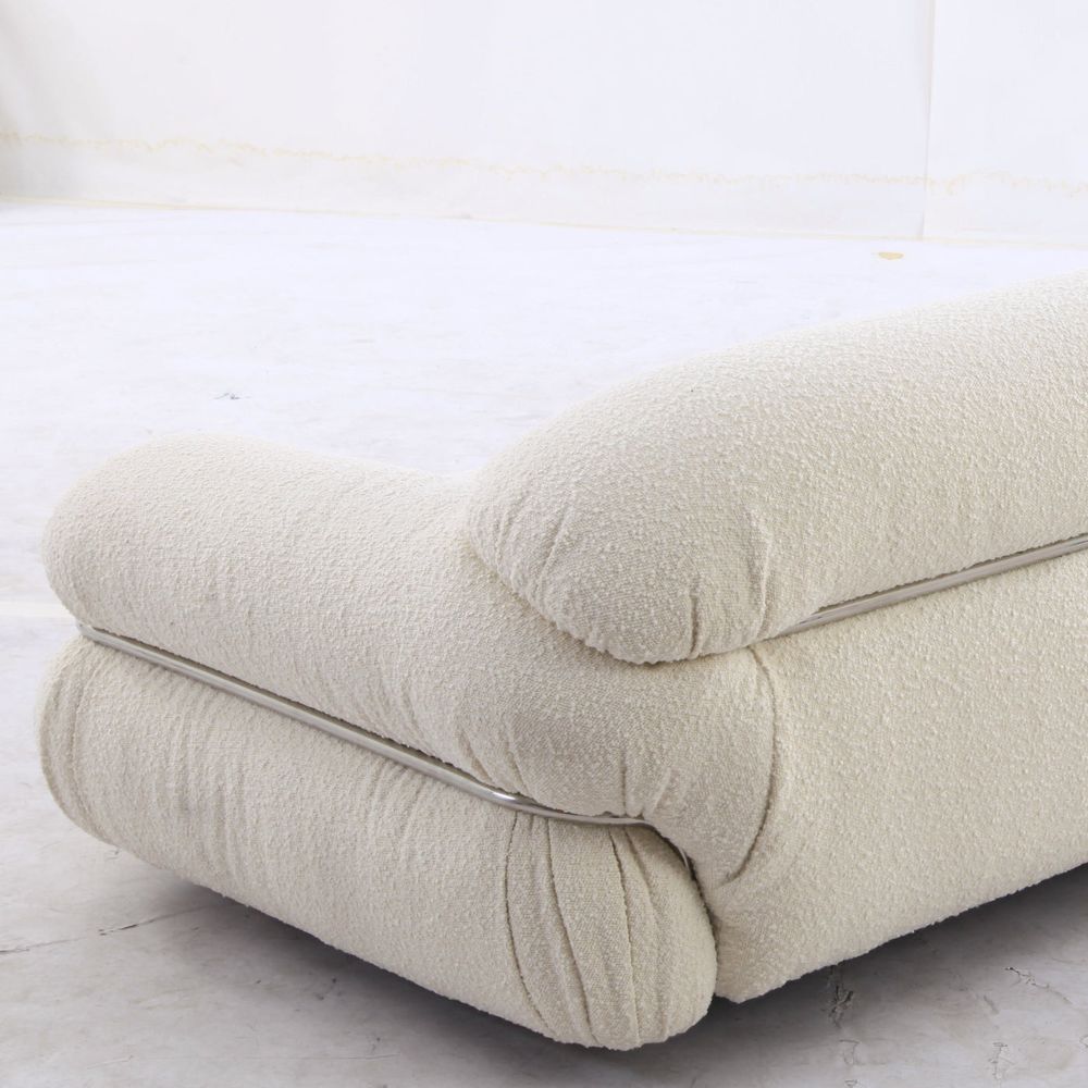 Sasann Three Seater 95" Sofa - Ivory Boucle
