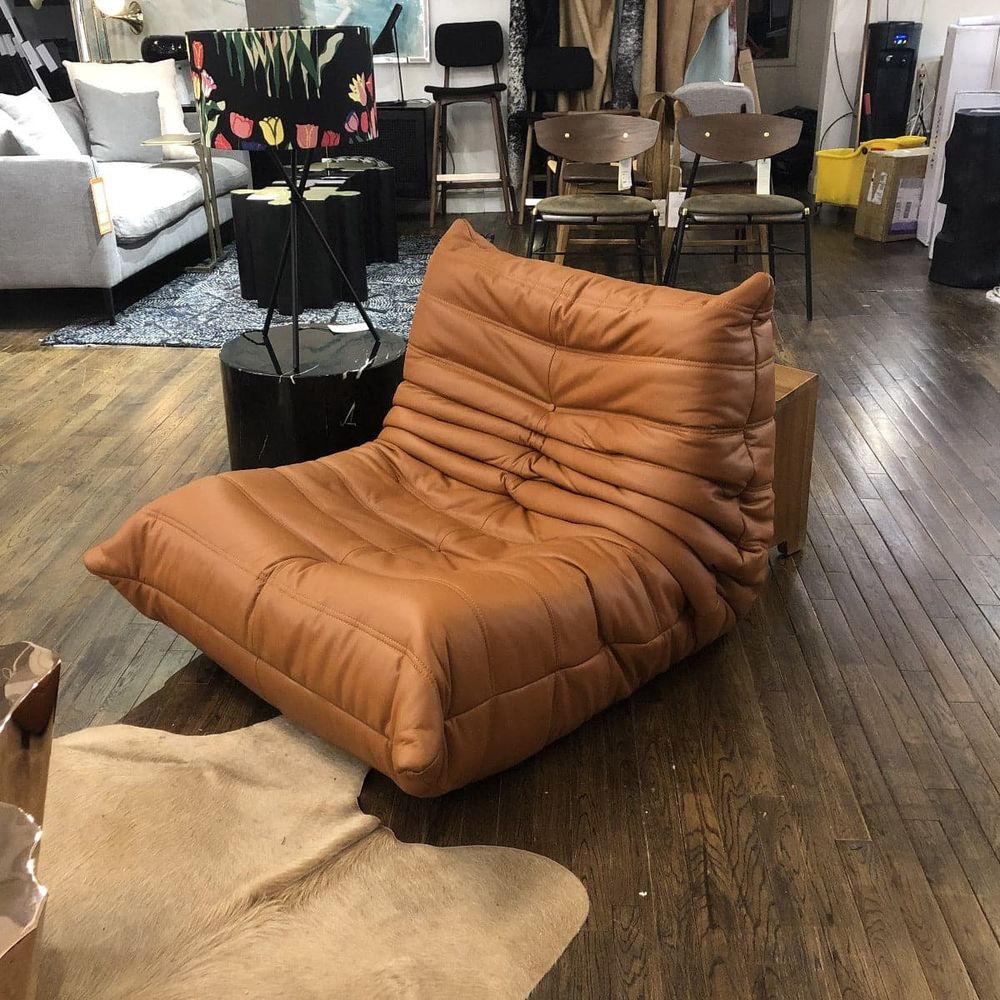 Lazy Lounger Sectional - Leather-FAS REPRO-FYS0531BRN-Lounge Chair-5-France and Son