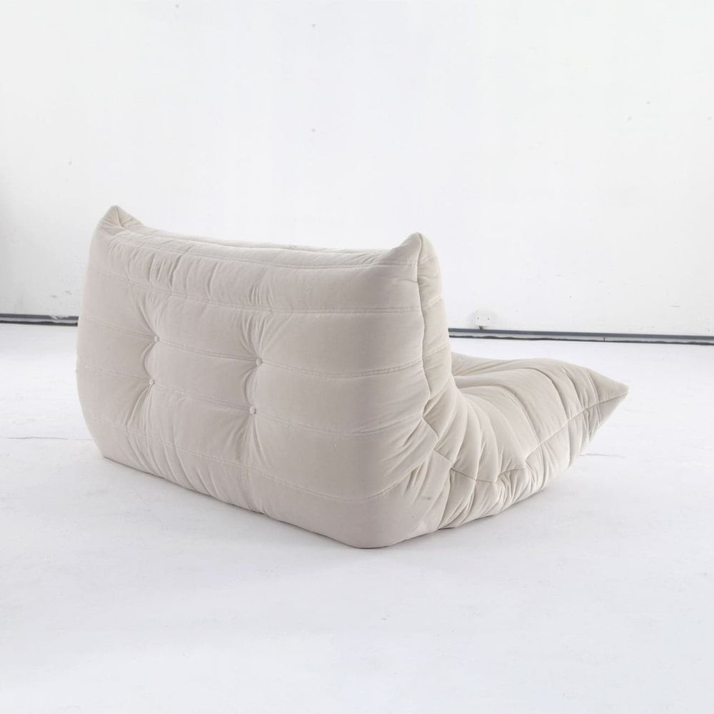 Lazy Lounger Modular Sectional - Velvet-FAS REPRO-FYS0531IVORY-Lounge Chair-9-France and Son