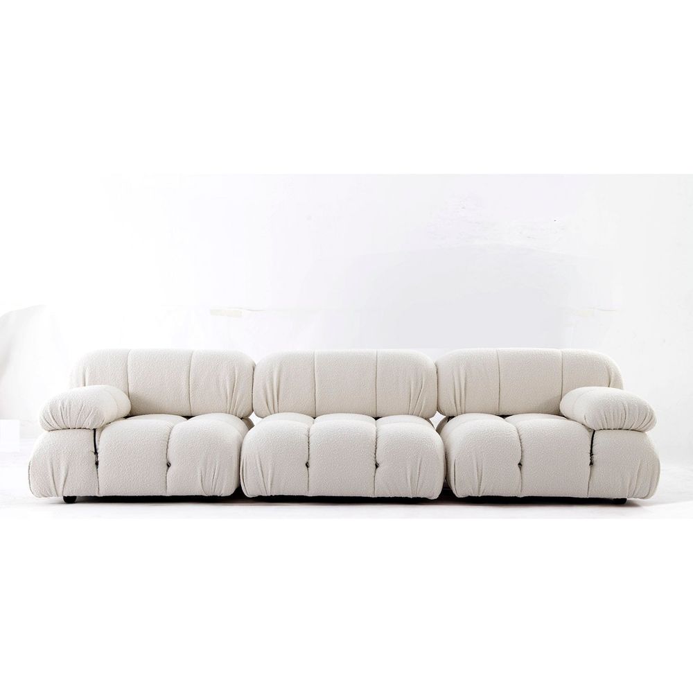 Grappolo Modular Sectional Sofa Set - Off White Boucle
