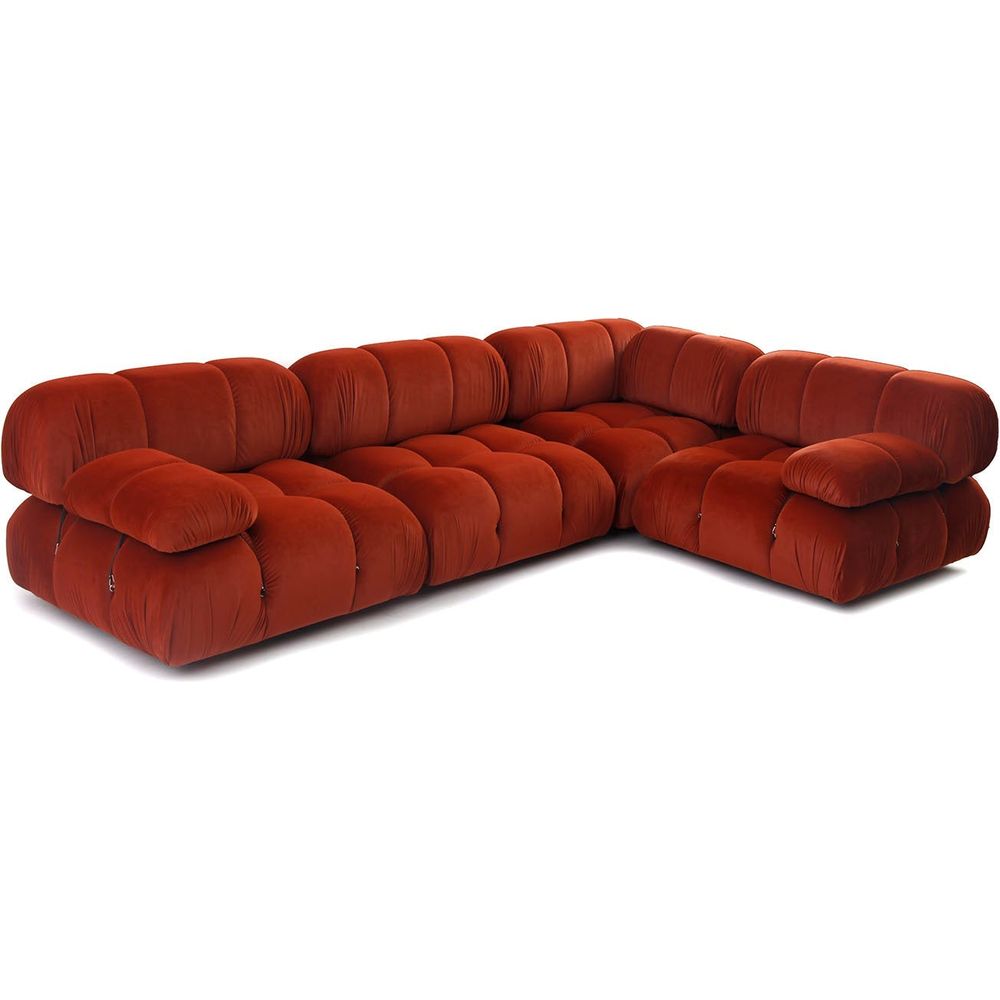 Grappolo Sectional Sofa Set - Dark Orange