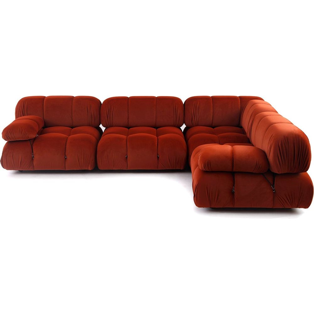 Grappolo Sectional Sofa Set - Dark Orange