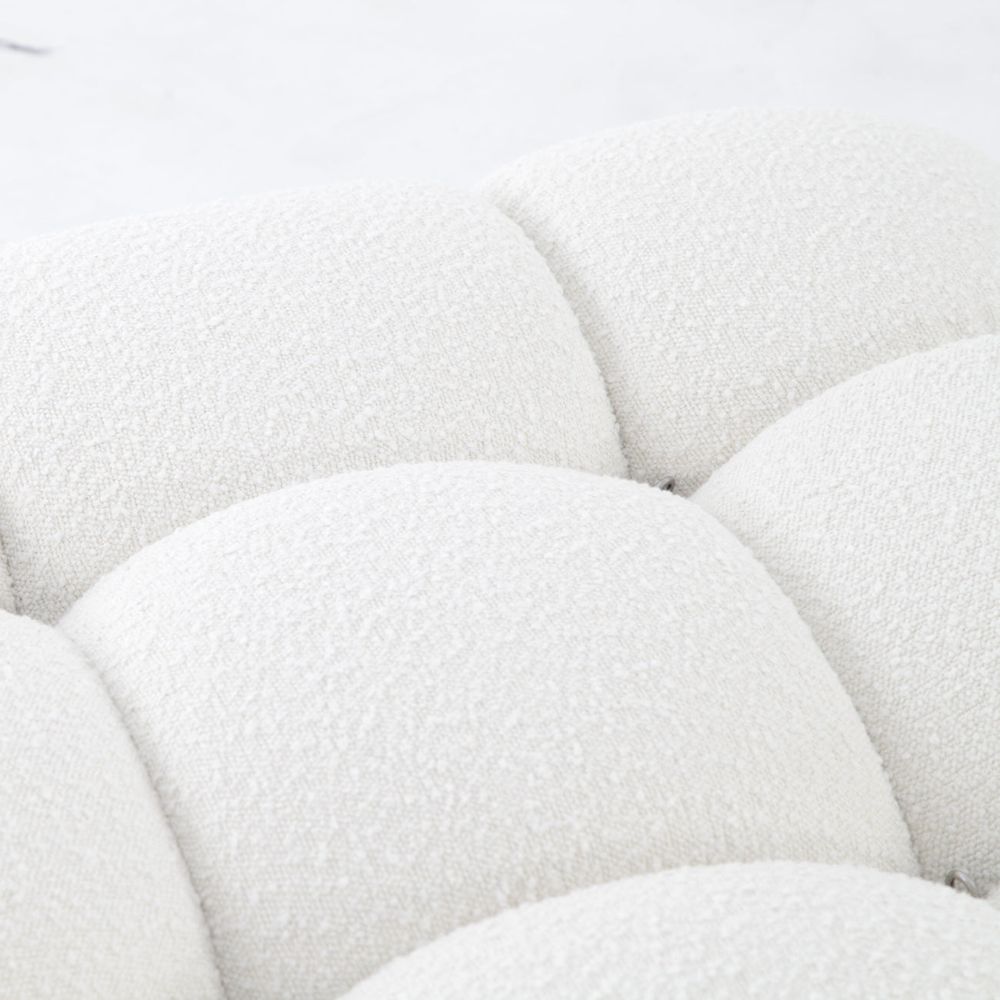 Grappolo Modular Sectional Sofa Set - Off White Boucle