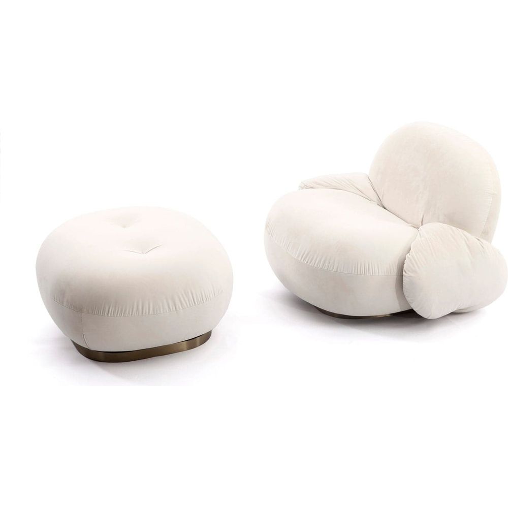 Paulin Lounge Chair with Arms-France & Son-FYS0891IVORY-Lounge ChairsChair-2-France and Son