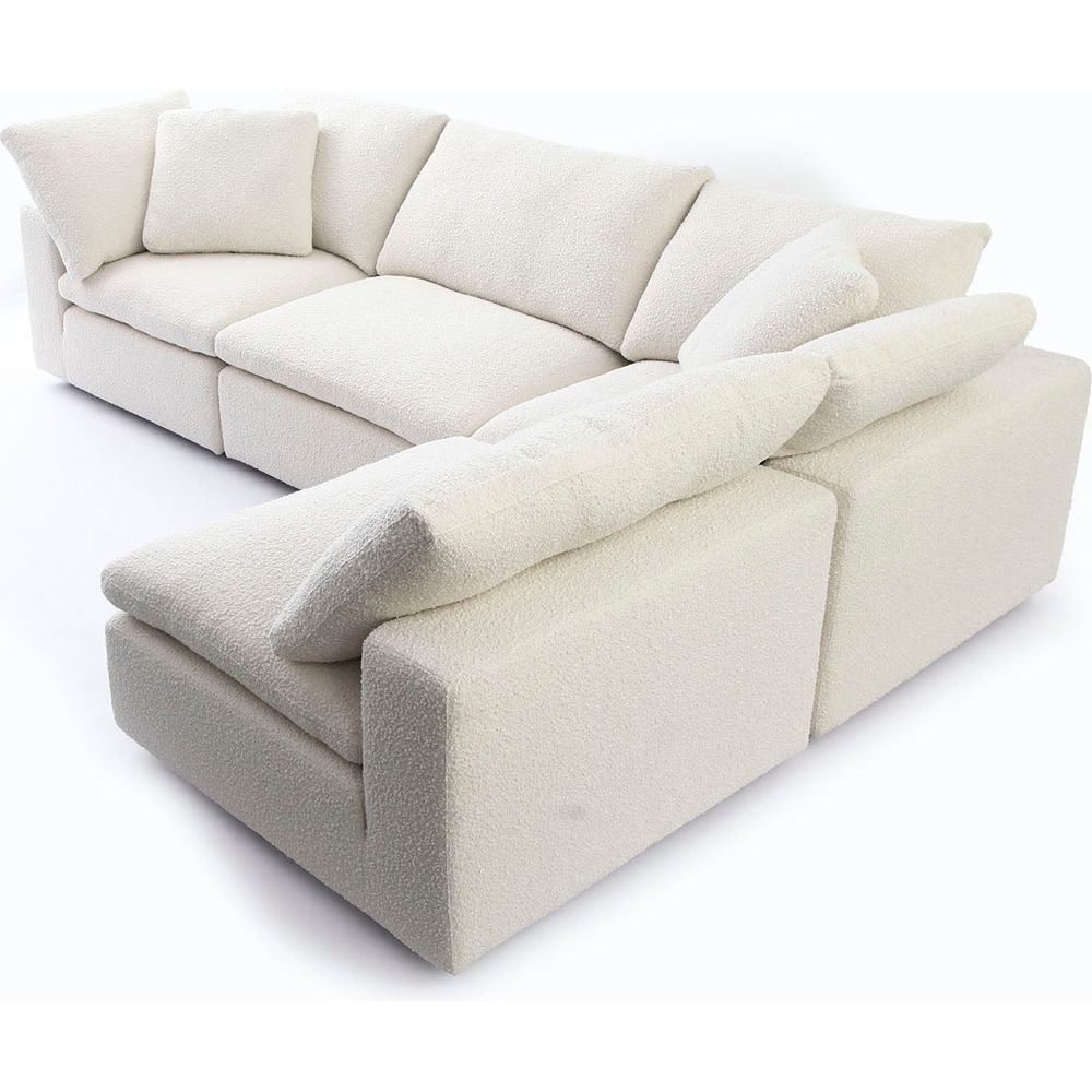 Plush Modular Sectional - Off White Boucle