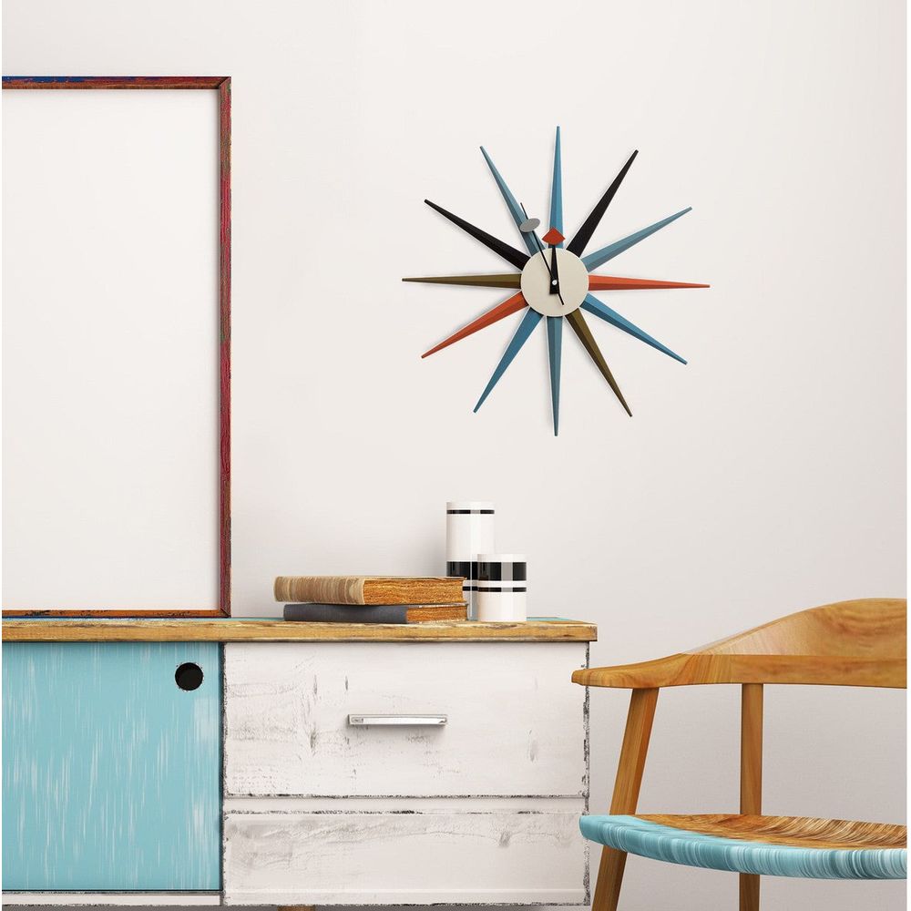 Sunburst Clock - Multi-color