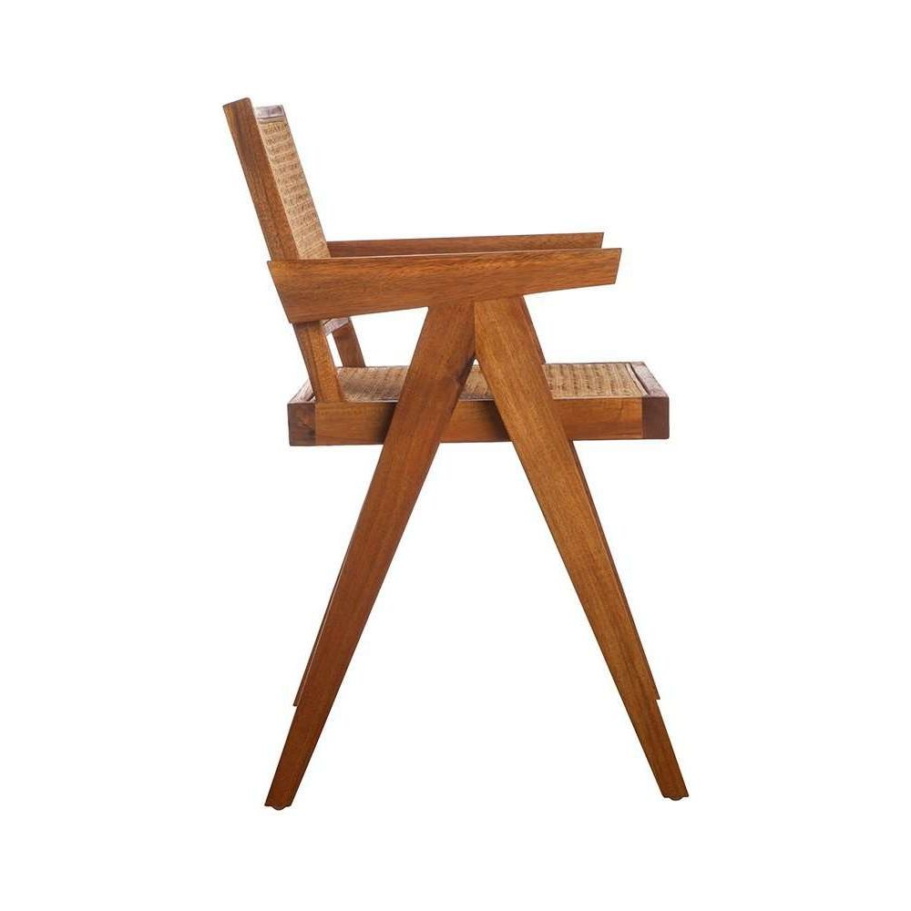Mid Century Hand Cane Jeanneret Armchair-France & Son-FL1316NTRL-Dining Chairs-4-France and Son