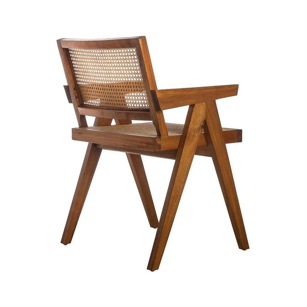 Mid Century Hand Cane Jeanneret Armchair-France & Son-FL1316NTRL-Dining Chairs-5-France and Son