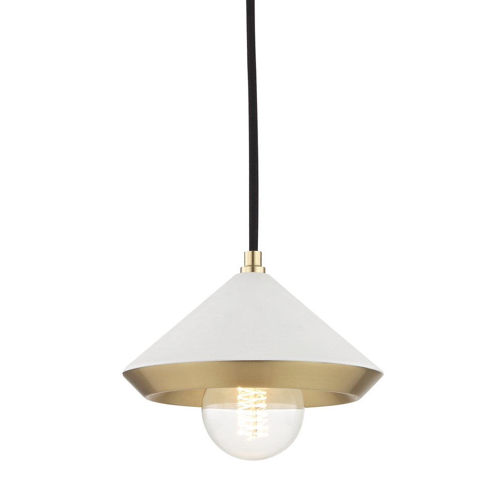 Marnie Pendant-Polished Nickel/Black