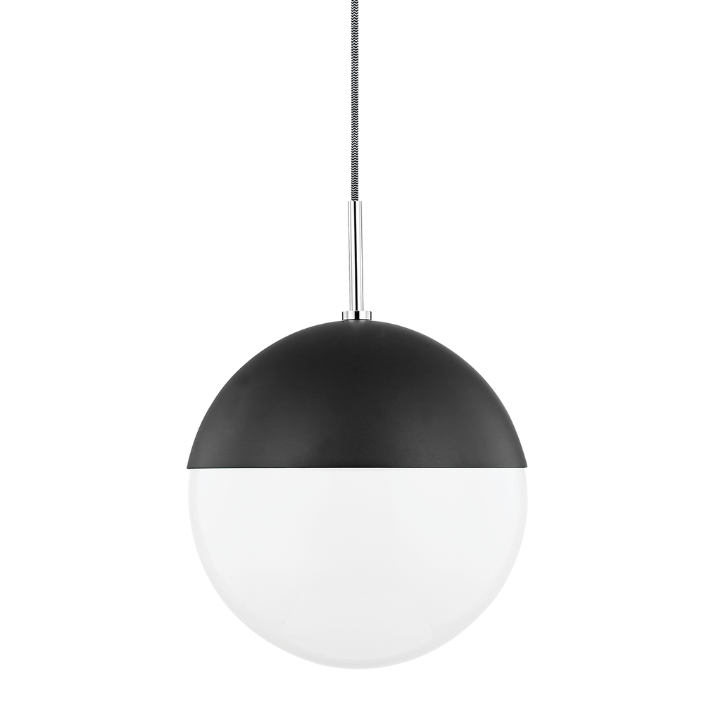 Renee Pendant-Polished Nickel/Black