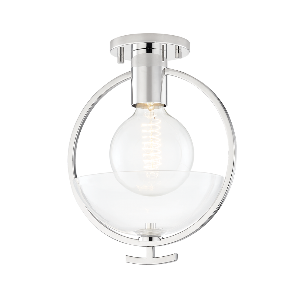 Ringo Semi Flush-Polished Nickel