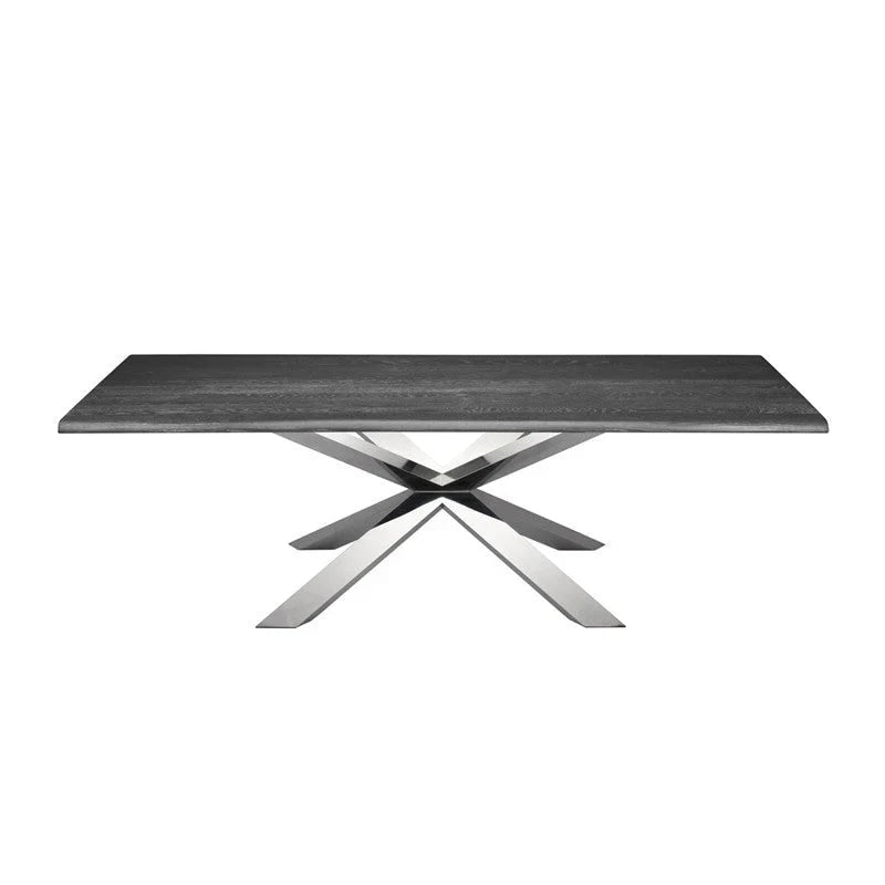Couture Dining Table - Oxidized Grey & Silver
