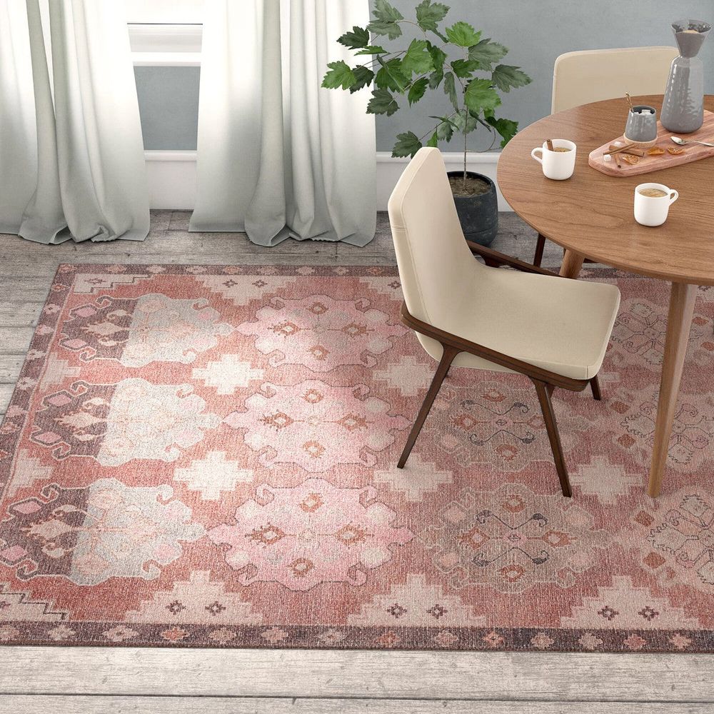 Merine Chevelle Medallion Pink/ Brown Runner Rug (2'6"X10')