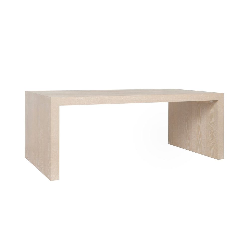 Coffee Tables Kenneth - Waterfall Edge Coffee Table In Light Cerused Oak