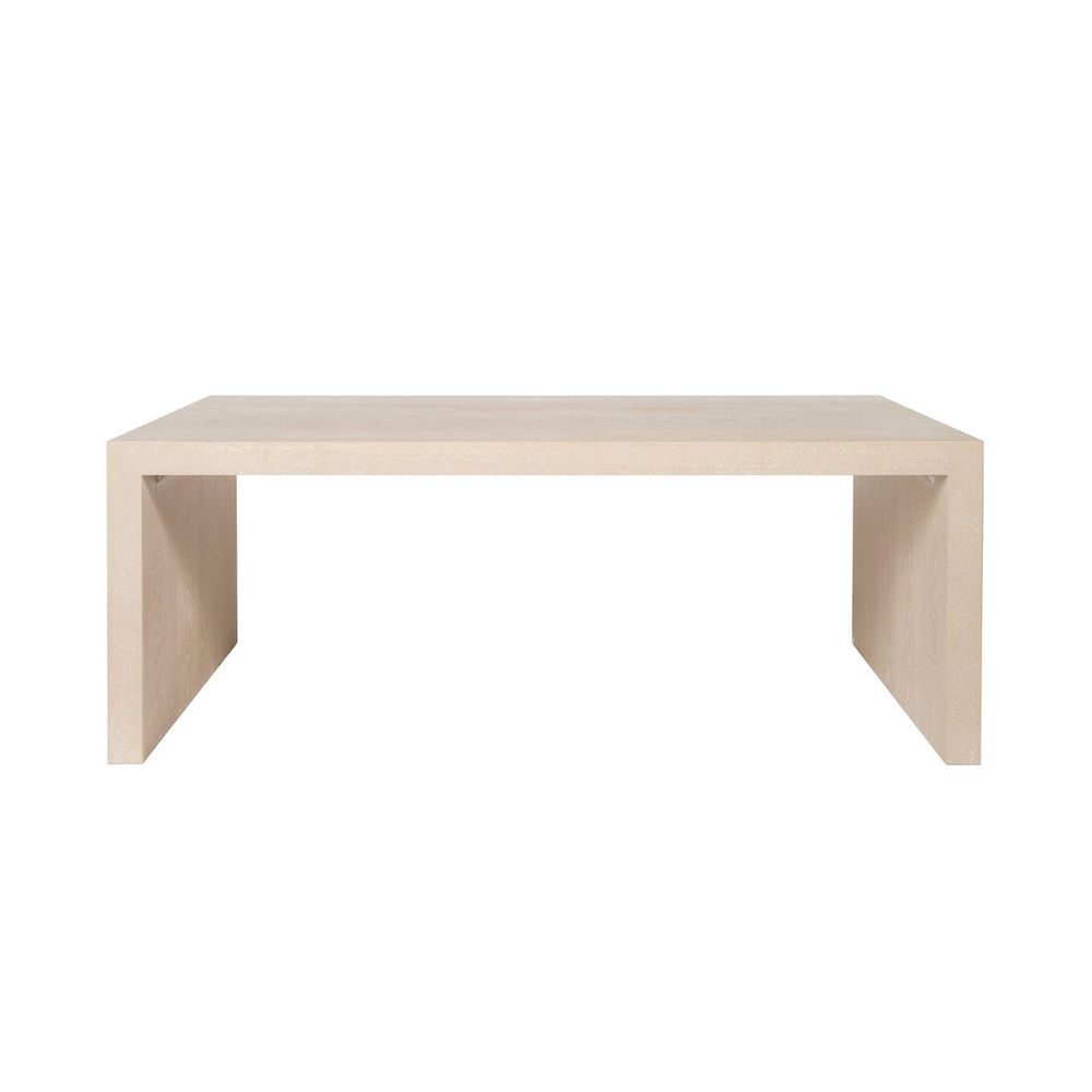Coffee Tables Kenneth - Waterfall Edge Coffee Table In Light Cerused Oak