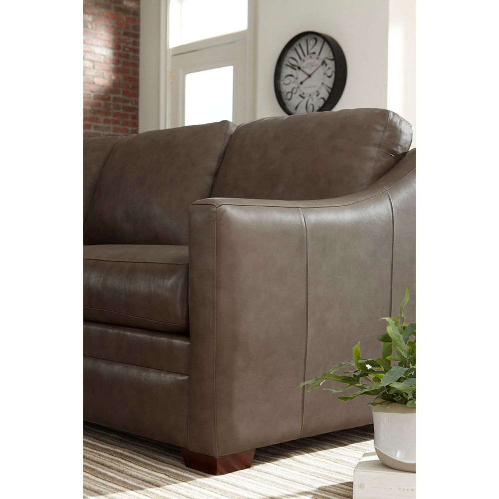 Eclipse L Corner Sectional - Brown Leather