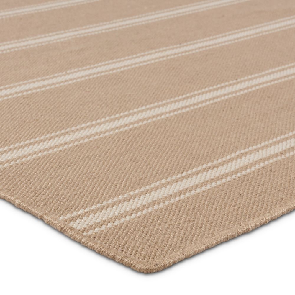 Outdoor Rugs Cadence Butera Memento Handmade Striped Beige/ Ivory Area Rug (2'X3')