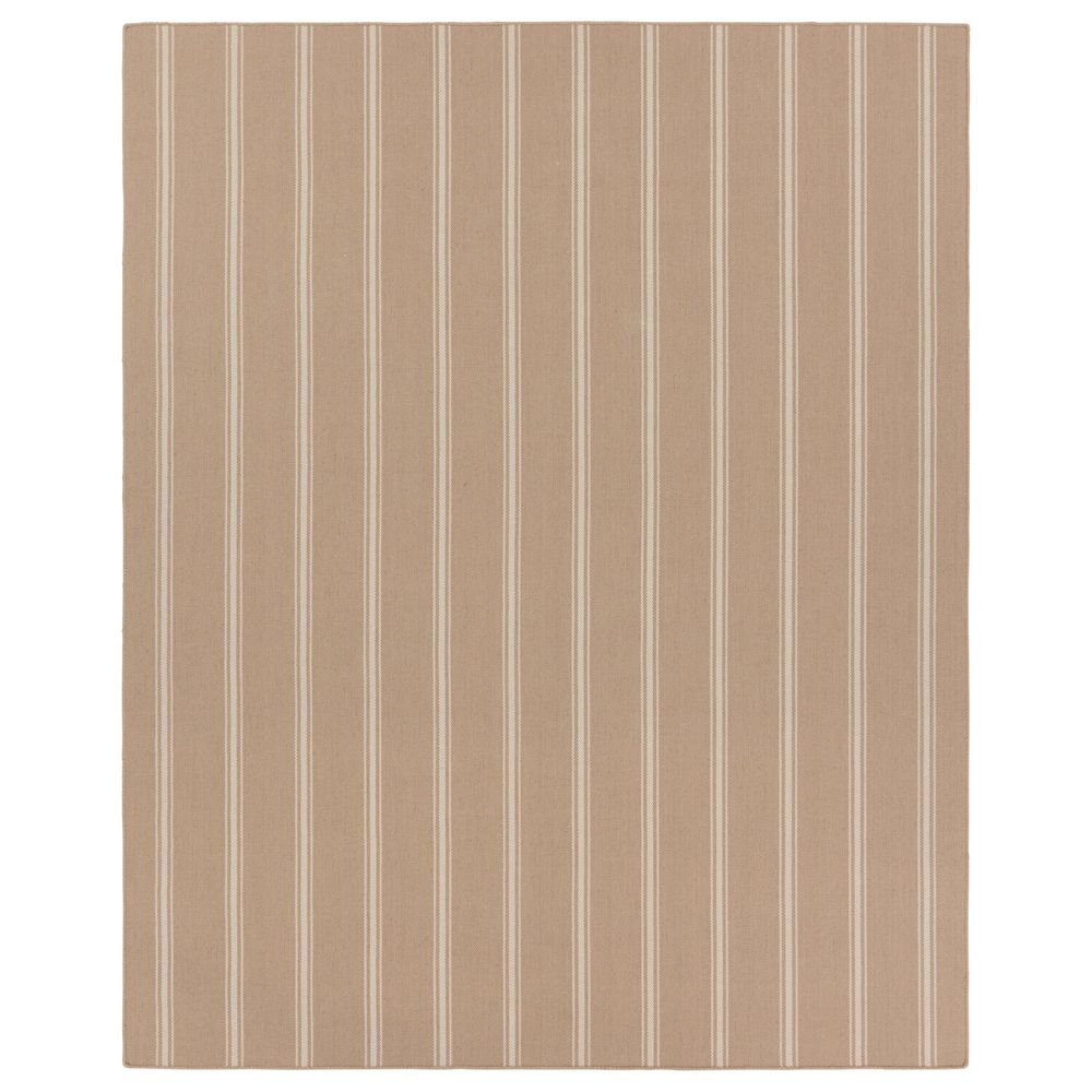 Outdoor Rugs Cadence Butera Memento Handmade Striped Beige/ Ivory Area Rug (4'X6')
