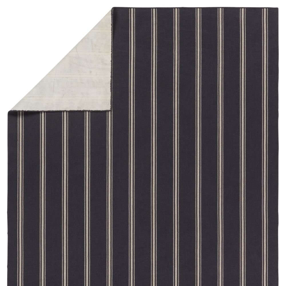 Outdoor Rugs Cadence Butera Memento Handmade Striped Navy/ Ivory Area Rug (4'X6')