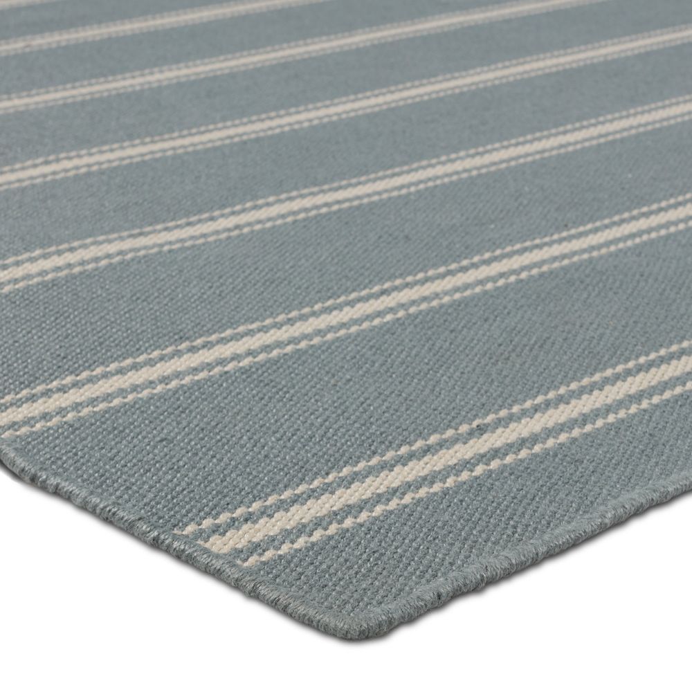 Outdoor Rugs Cadence Butera Memento Handmade Striped Slate/ Ivory Area Rug (2'X3')