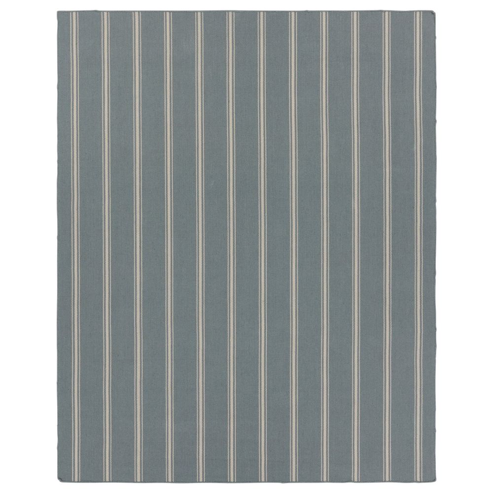 Outdoor Rugs Cadence Butera Memento Handmade Striped Slate/ Ivory Area Rug (2'X3')