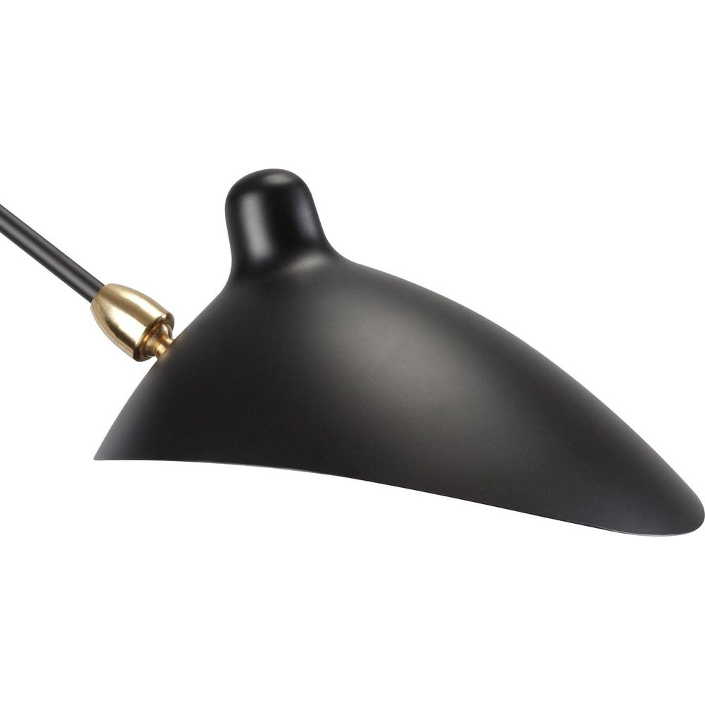 Mouille Double Swivel Sconce-France & Son-LAW016BLK-Wall Lighting-6-France and Son