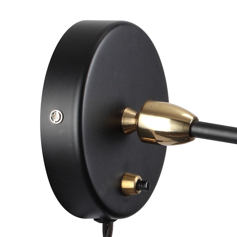 Mouille Double Swivel Sconce-France & Son-LAW016BLK-Wall Lighting-8-France and Son