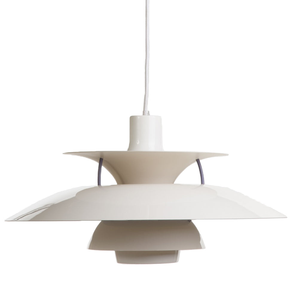 Henningsen 5 Pendant Lamp-France & Son-LBC011WHT-Pendants-4-France and Son