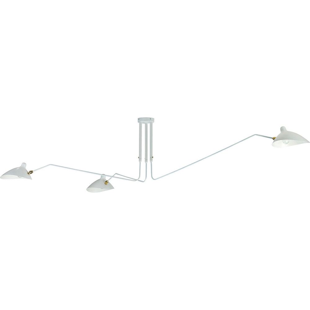 Mid Century Three-Arm MCL-R3 Ceiling Lamp-France & Son-LBC016BLK-ChandeliersBlack-8-France and Son