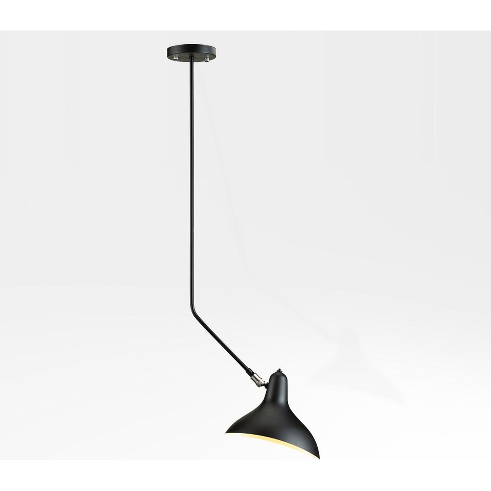 Serge Mouille Pendant Lamp - Black-France & Son-LBC054ABLK-Pendants-2-France and Son
