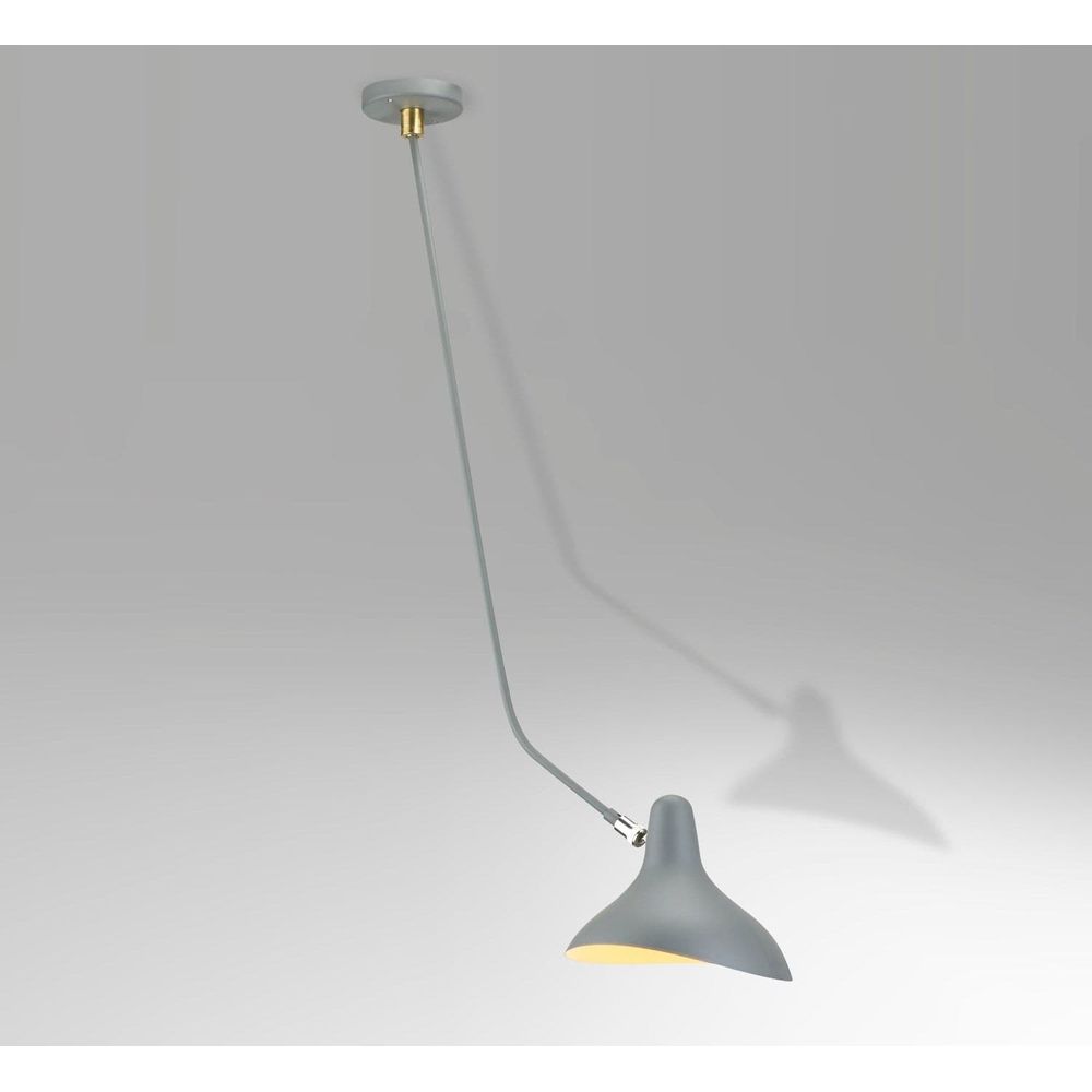 Serge Mouille Pendant Lamp - Grey-France & Son-LBC054ADGREY-Pendants-2-France and Son