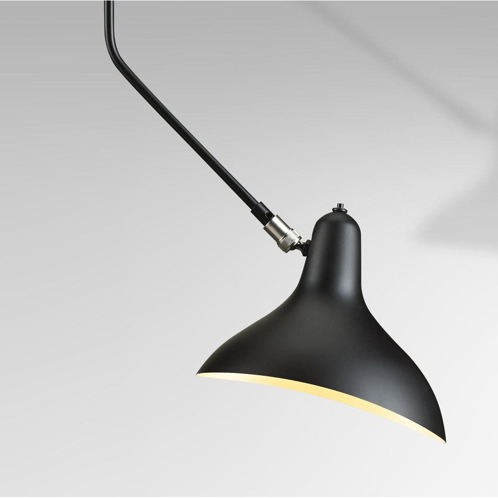Serge Mouille Pendant Lamp - Large-France & Son-LBC054BBLK-Pendants-4-France and Son