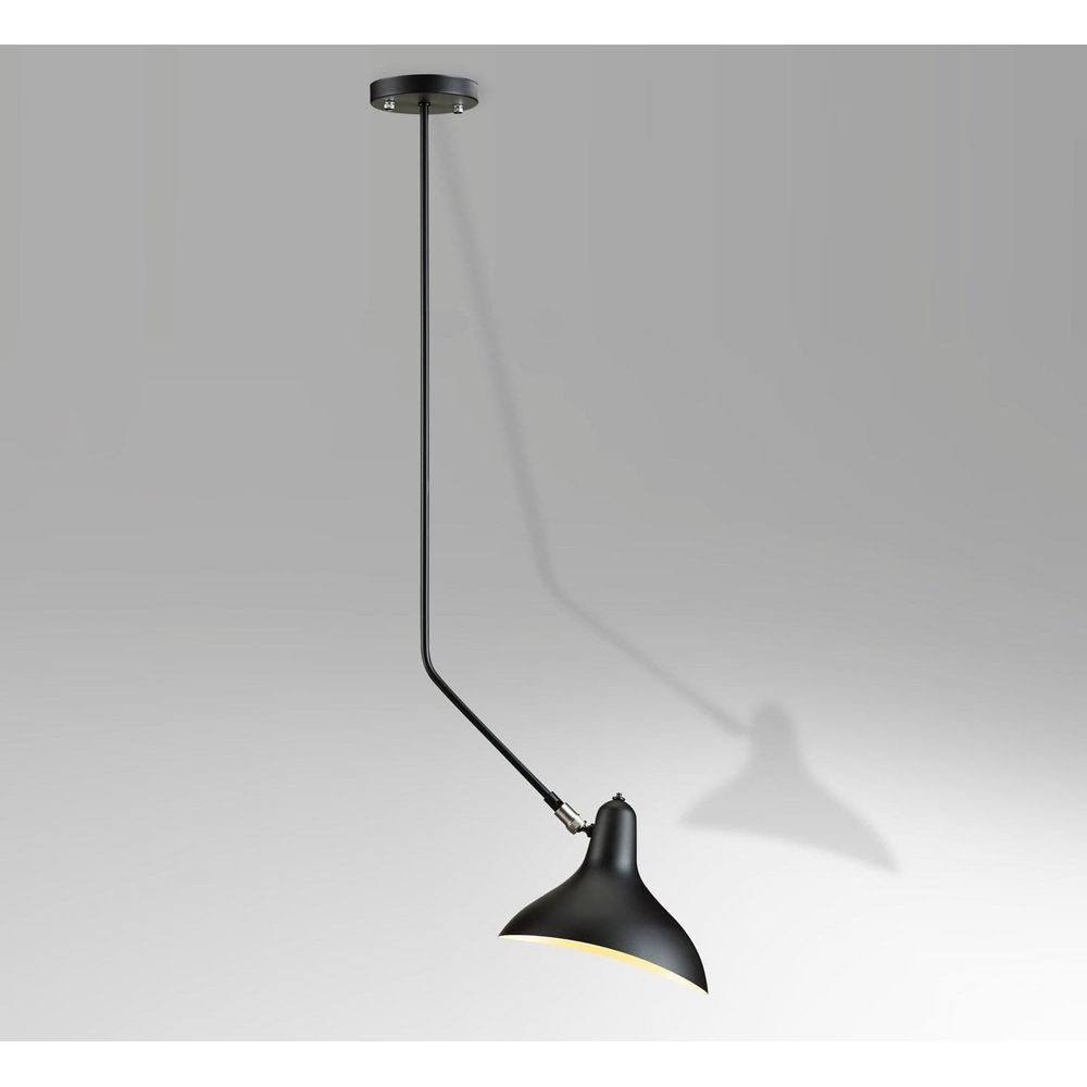 Serge Mouille Pendant Lamp - Large-France & Son-LBC054BBLK-Pendants-3-France and Son