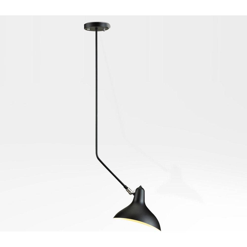 Serge Mouille Pendant Lamp - Large-France & Son-LBC054BBLK-Pendants-2-France and Son