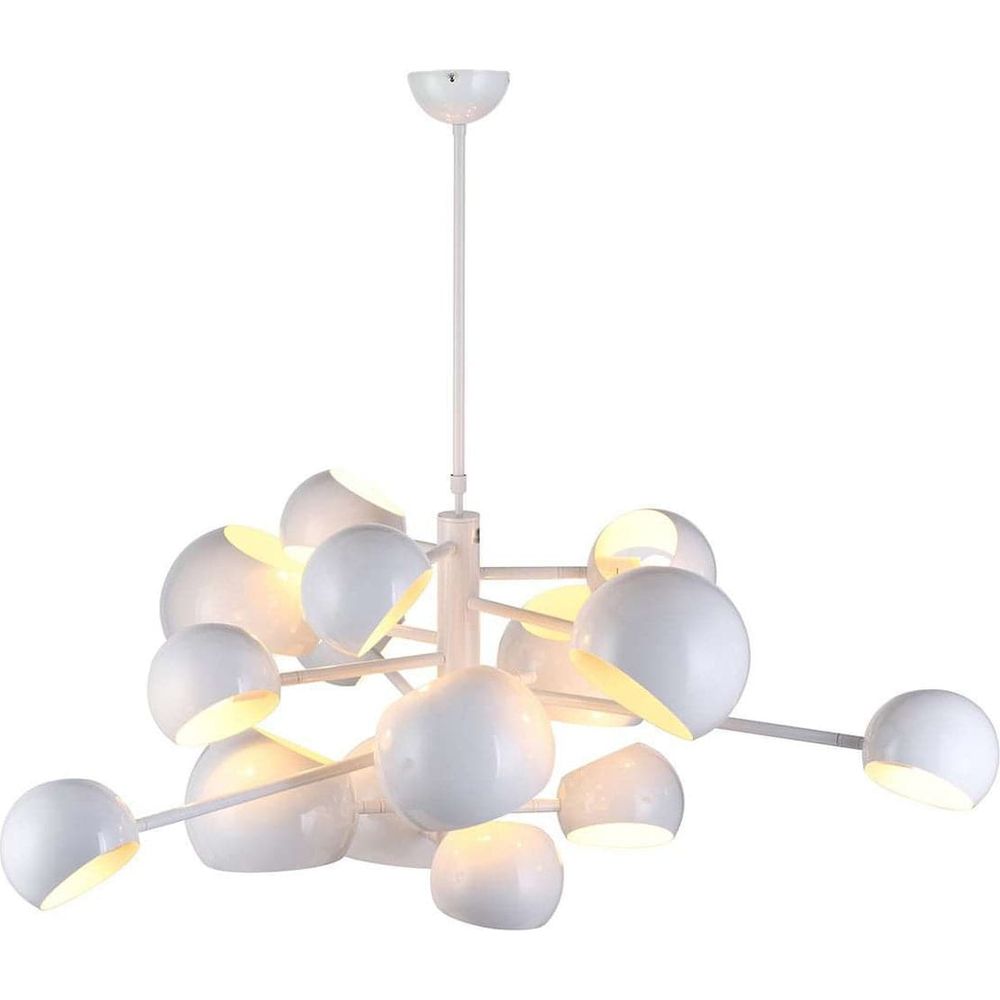 Modern Stellae Chandelier - White-France & Son-LBC074WHT-Chandeliers-1-France and Son