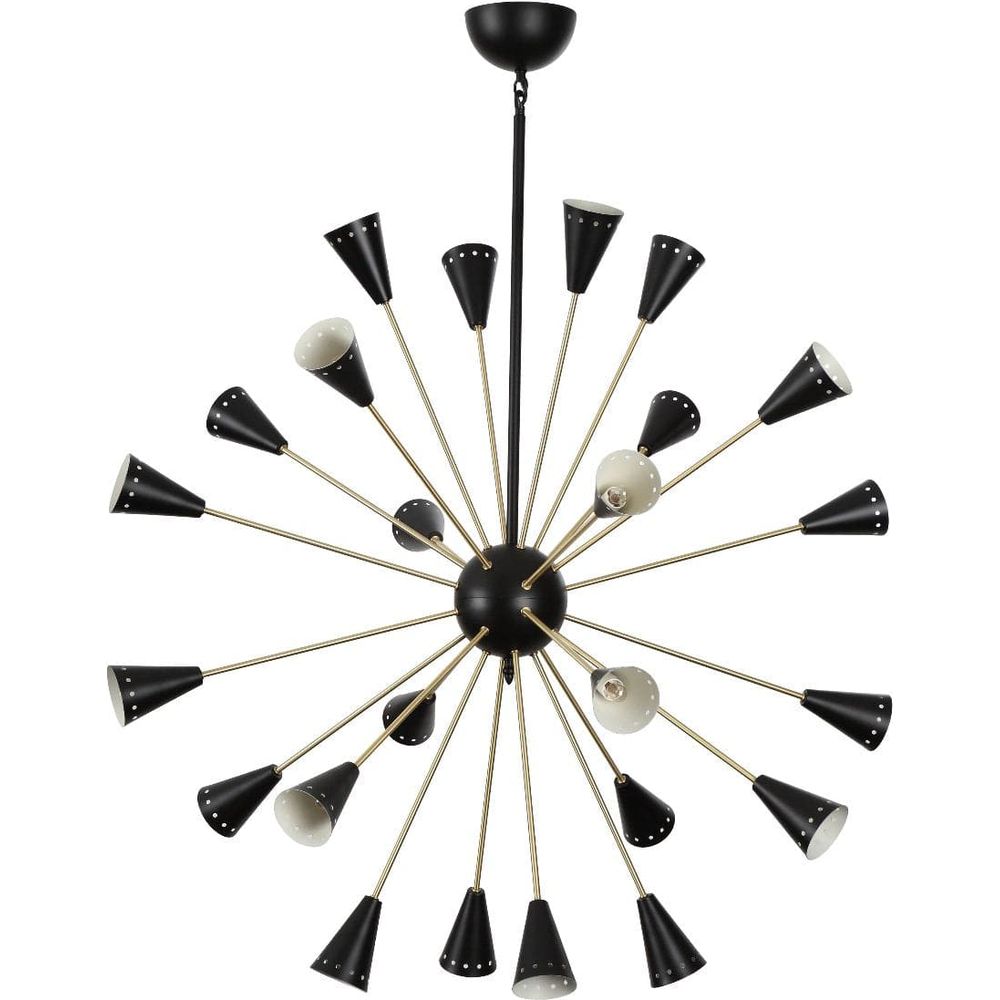 Stilnovo Sputnik Chandelier-France & Son-LBC077BLK-Chandeliers44"-2-France and Son