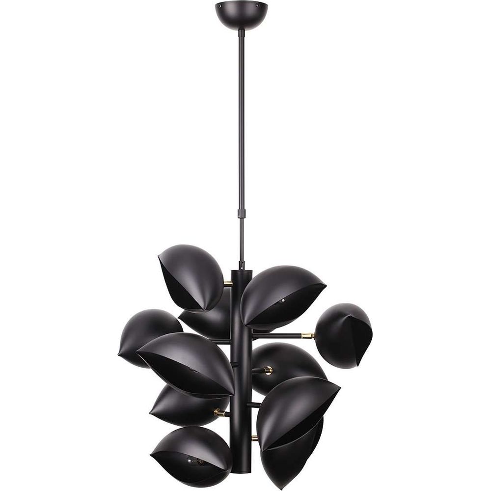 Modern Concillo Chandelier - Black-France & Son-LBC099BLK-Chandeliers-1-France and Son
