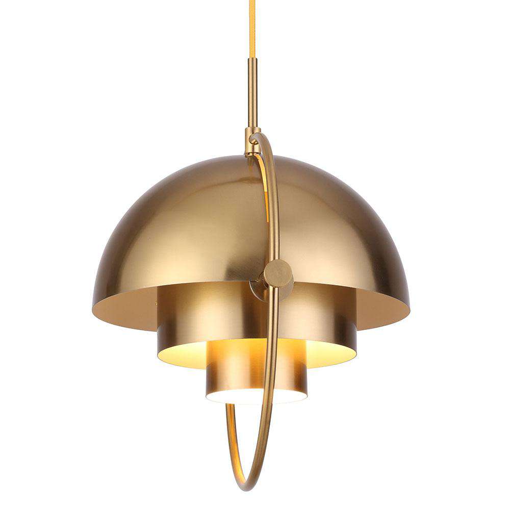 Mid Century Multi-Light Chandelier-France & Son-LBC102BLKBRS-PendantsBlack/Brass-1-France and Son