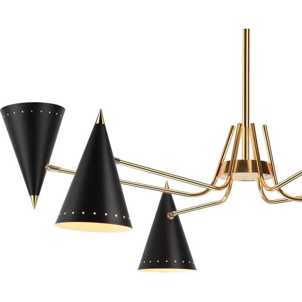Mid Century Stilnovo Cono Chandelier-France & Son-LBC1246WHT-ChandeliersWhite-3-France and Son