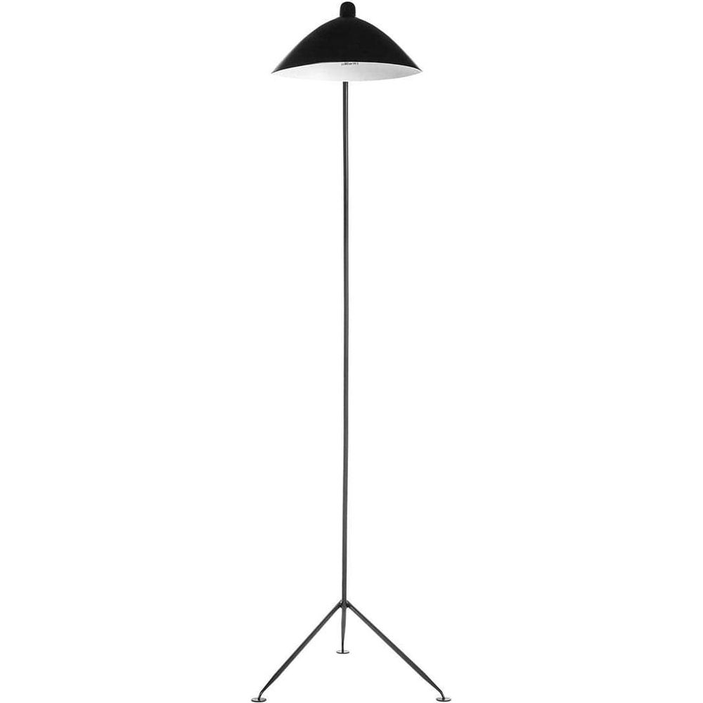 Mid Century MFL-1 Floor Lamp-France & Son-LBF022BLK-Floor LampsBlack-2-France and Son